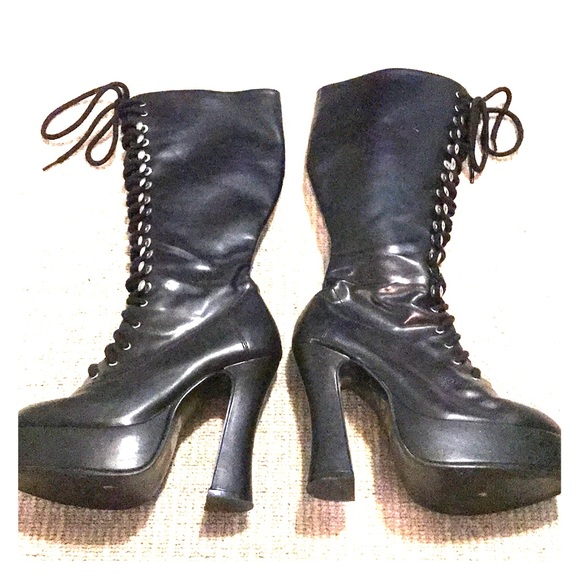 knee high platform heels